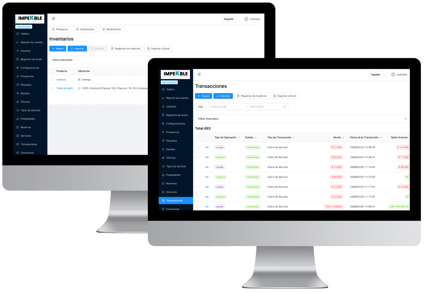 Control de Inventario y Transacciones